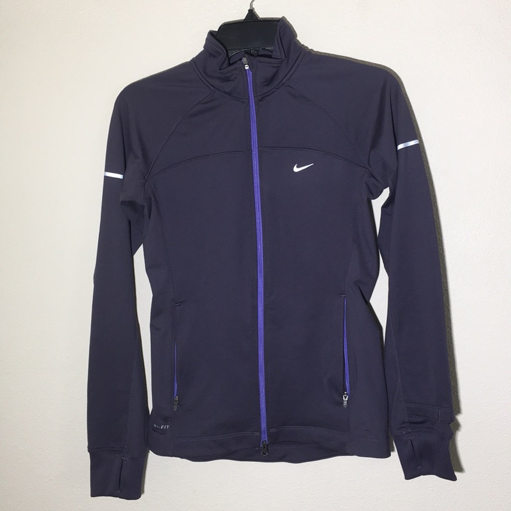 X Nike Dri-Fit // Full Zip Thumb Hole Running